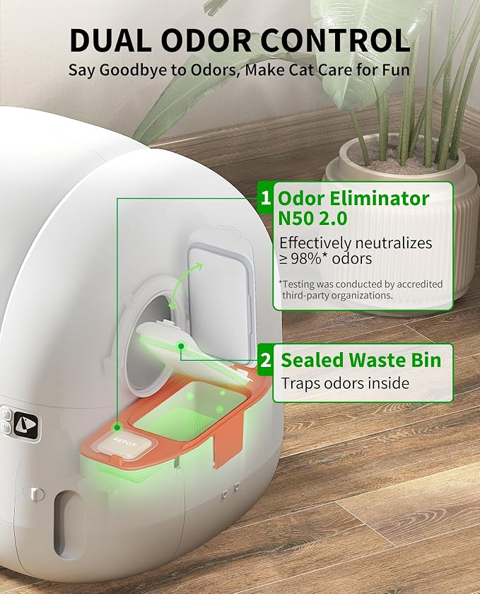 PETKIT PuraMax 2 Automatic Self-Cleaning Cat Litter Box, App Control Automatic Litter Box with Safety Sensors