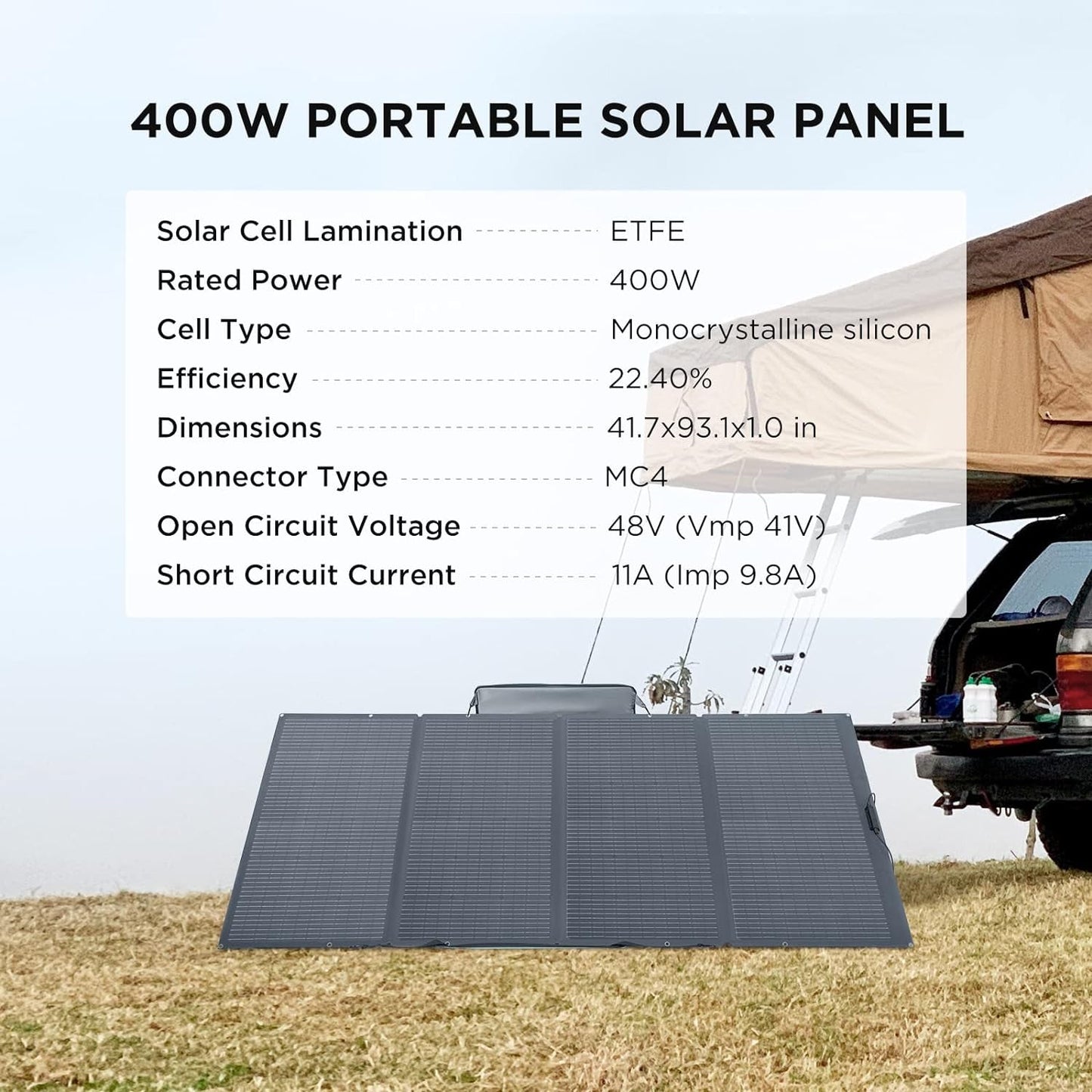 Solar Generator 120V/3.6Kwh DELTA Pro with 3X400W Portable Solar Panel, 23% High-Efficiency, 5 AC Outlets, 3600-4500W, Portable Power Station for Home Use Emergency Blackout Camping RV