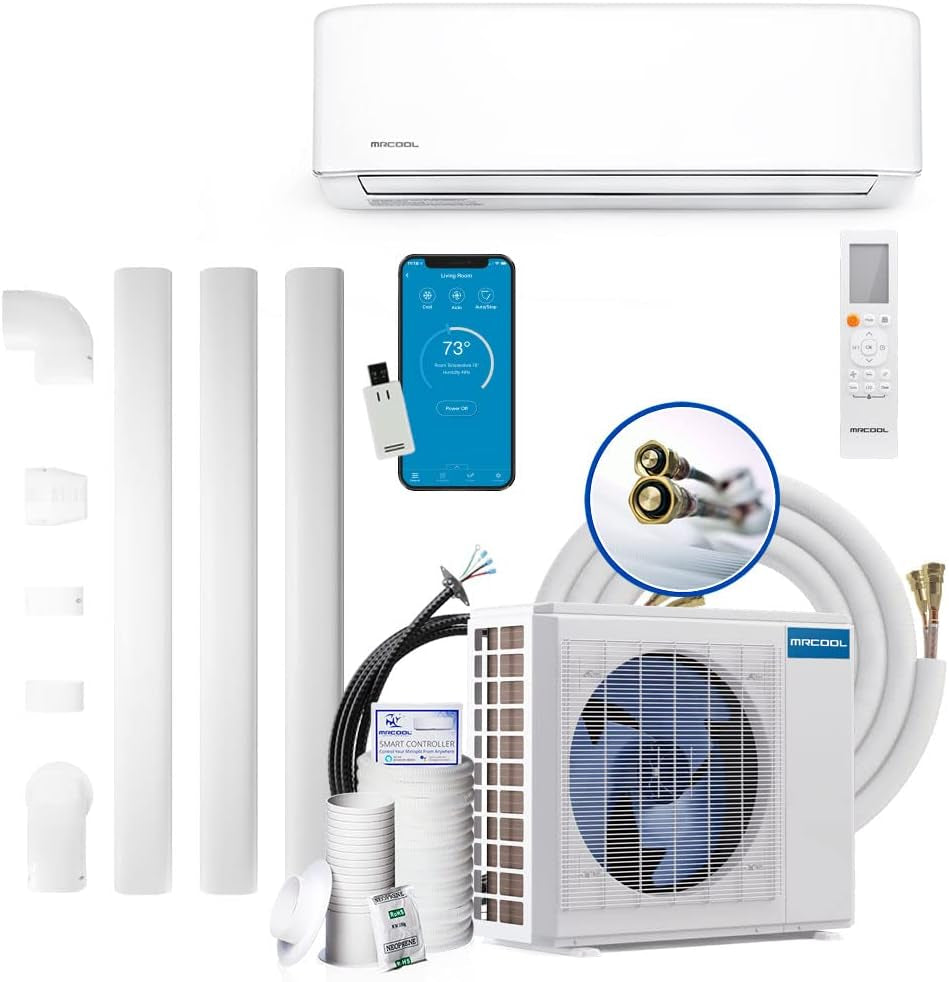 MRCOOL DIY 24K BTU 20.5 SEER Ductless Mini Split AC & Heat Pump 4Th Generation - Energy Star 240V with Line Set Cover & 1 YR Labor Warranty