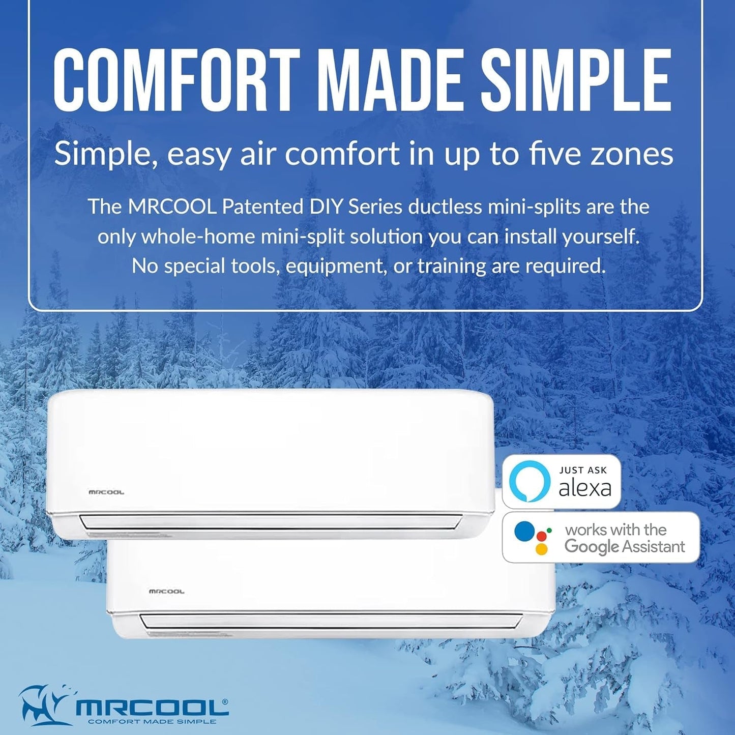 DIYM236HPW03C07 DIY Multi-Zone Series Ductless Heat Pump, White