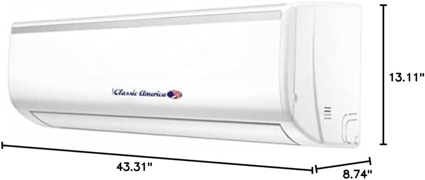 (24000BTU/240VAC/20SEER) Mini Split Ac/Heating System - 1250 Sqft Coverage - Ductless/Wall Mounted - Energy Saving Inverter - Includes 16' Installation Kit and Remote -Wifi/Alexa Ready