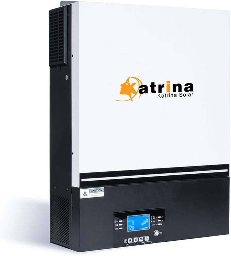 6500W Solar Inverter, Hybrid Solar Inverter, 48VDC to 120VAC, Pure Sine Wave Off-Grid Inverter with Build-In MPPT Solar Charge Controller, Support Utility/Generator/Solar Energy