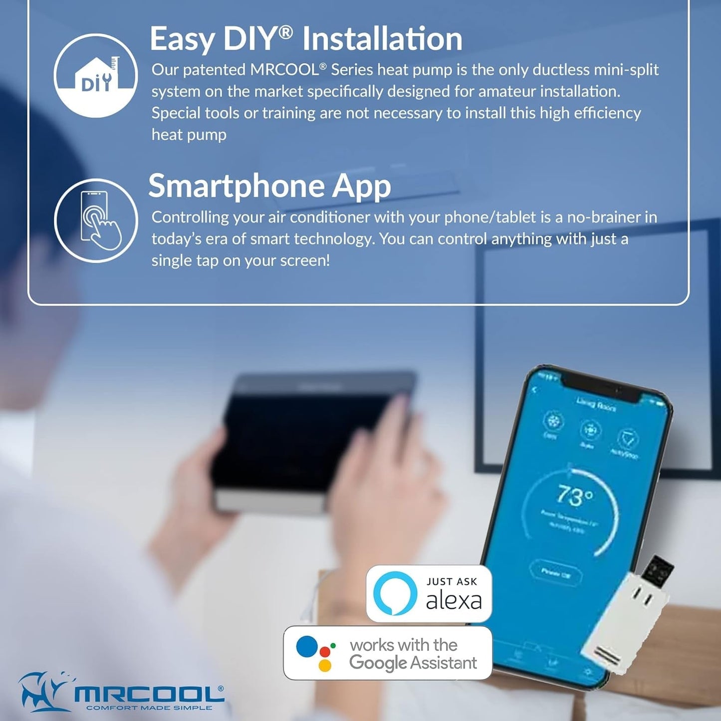 36K BTU 21.5 SEER Multi-Zone Mrcool DIY 4 Zone Ductless Heat Pump Split System 4Th Generation - 9K+9K+9K+9K