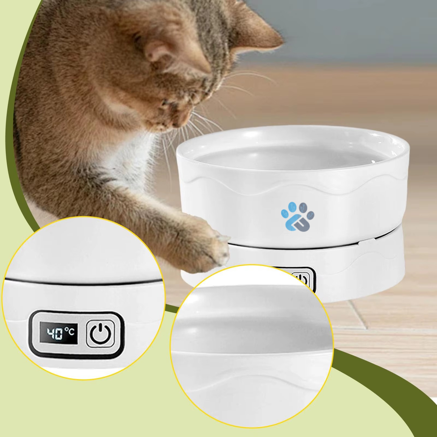 Smart Thermostatic Heated Pet Water Bowl
