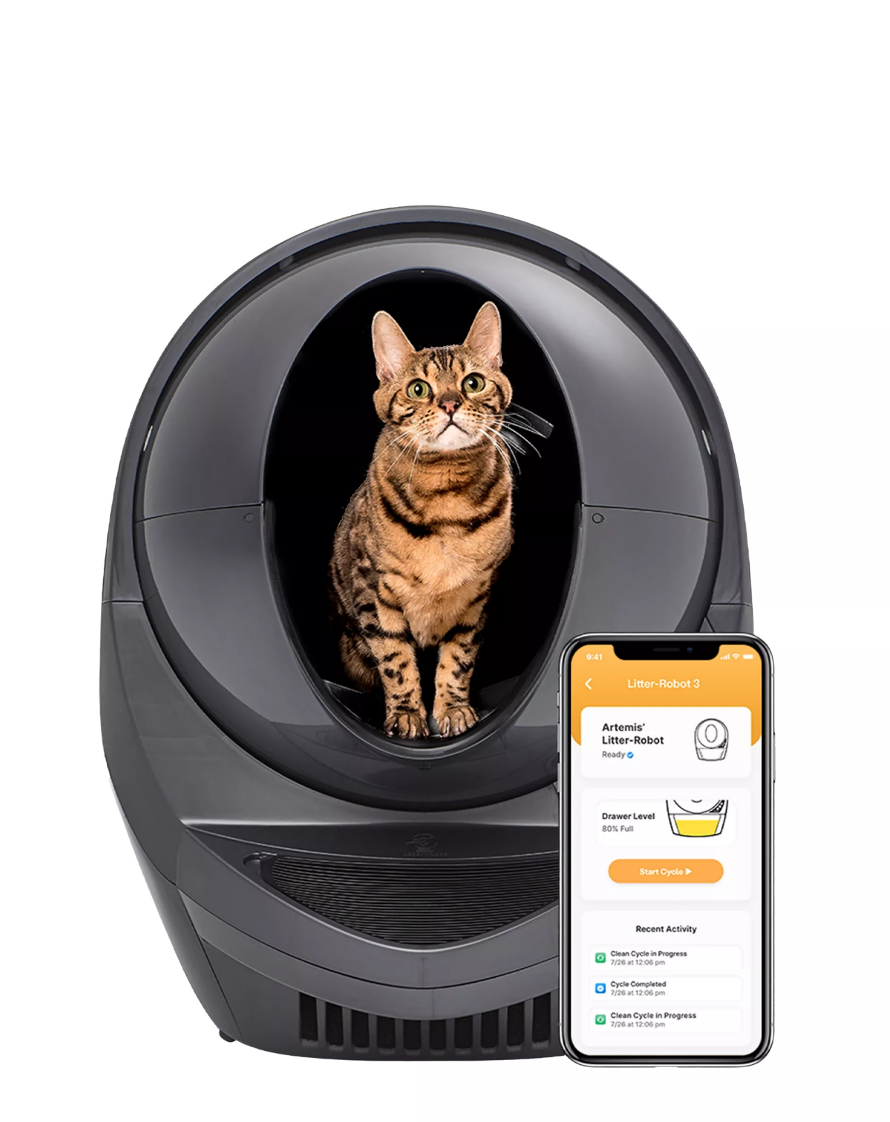 Litter-Robot® 3 Automatic Self-Cleaning Cat Litter Box By Whisker, Includes 1 Year Warranty