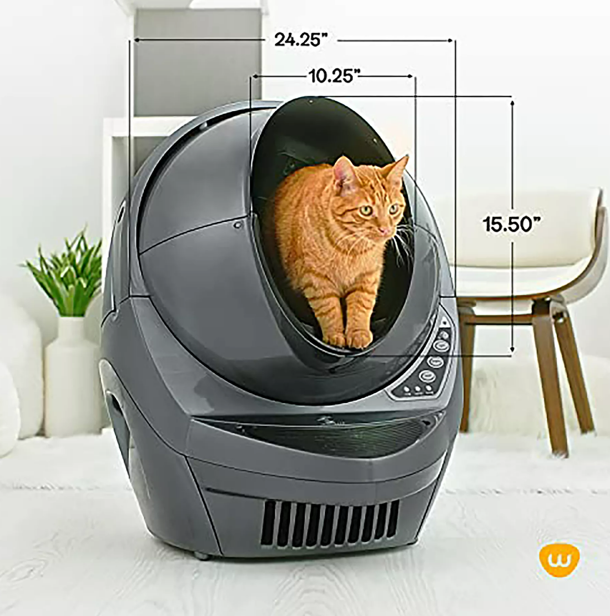 Litter-Robot® 3 Automatic Self-Cleaning Cat Litter Box By Whisker, Includes 1 Year Warranty