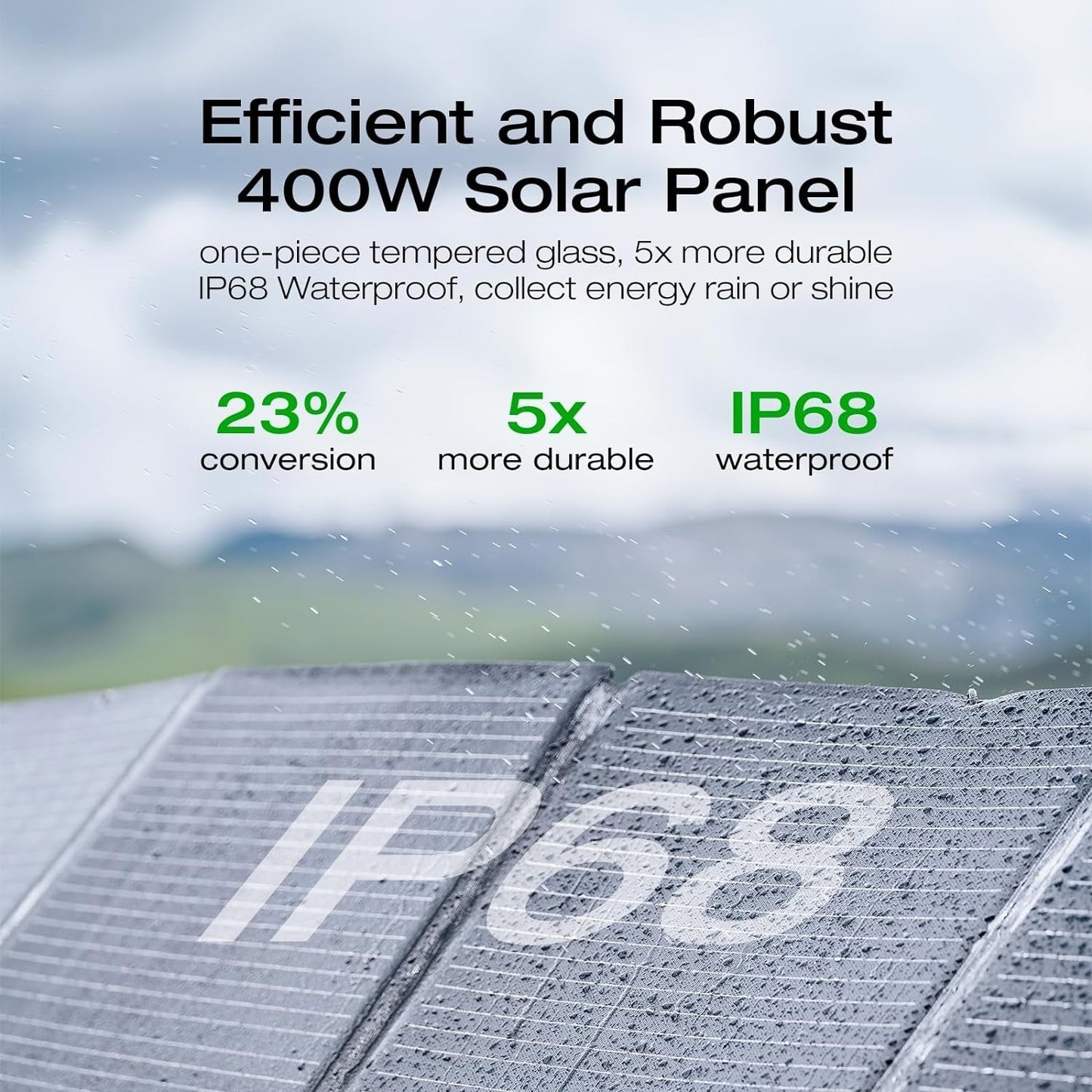 Solar Generator DELTA 2 Max 2048Wh with 400W Solar Panel, LFP Battery Portable Power Station up to 3400W AC Output Fast Charging 0-80% in 43 Min Solar Powered Generator for Camping, RV
