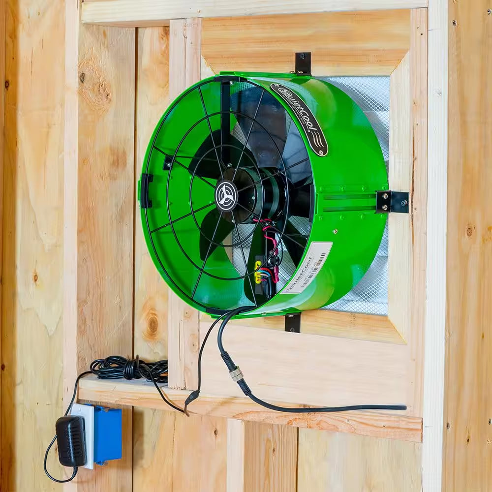 40-Watt Hybrid Solar/Electric Powered Gable Mount Attic Fan with Included Inverter
