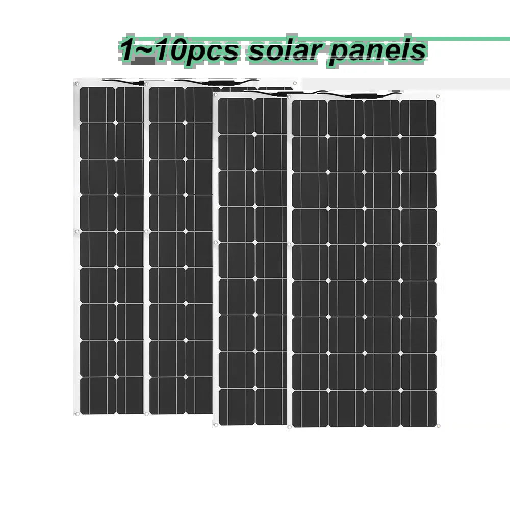 120W Panel Solar 240W 12V Mono Solar Cell Outdoor 360W Flexible Solar Panel Kit 600W 1200W for Light Home Lead Acid Battery Cell