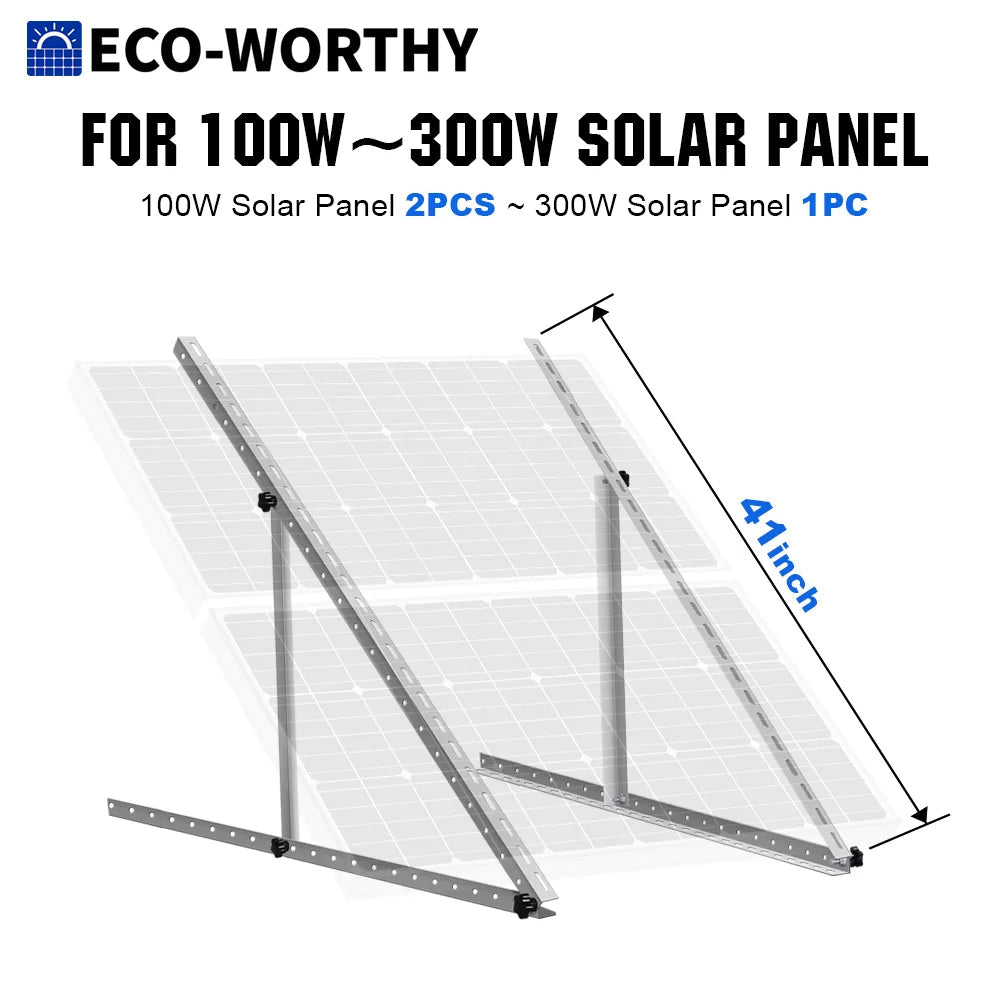 41 Inches Adjustable Solar Panel RV Tilt Mount Brackets for Boat Roof