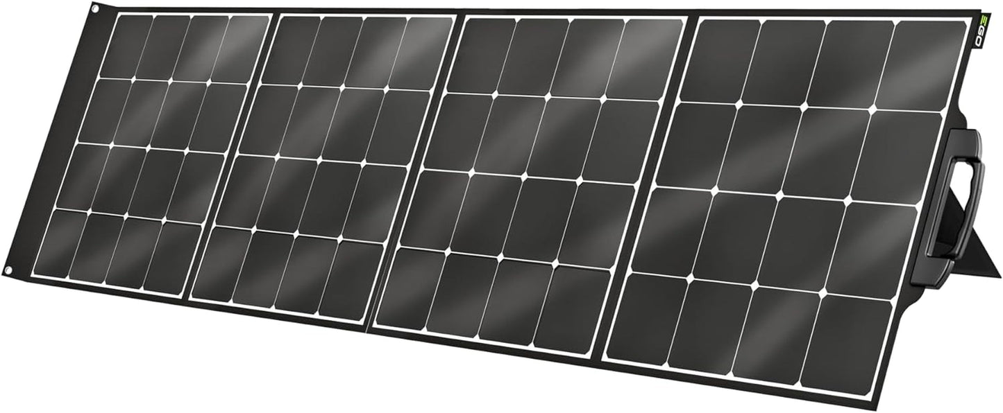 SP2000 200W Solar Panel with 4 Kickstands and MC4 to XT60 Cable, Compatible with 3000W Nexus Portable Power Station PST3040, PST3041 and PST3042, Black