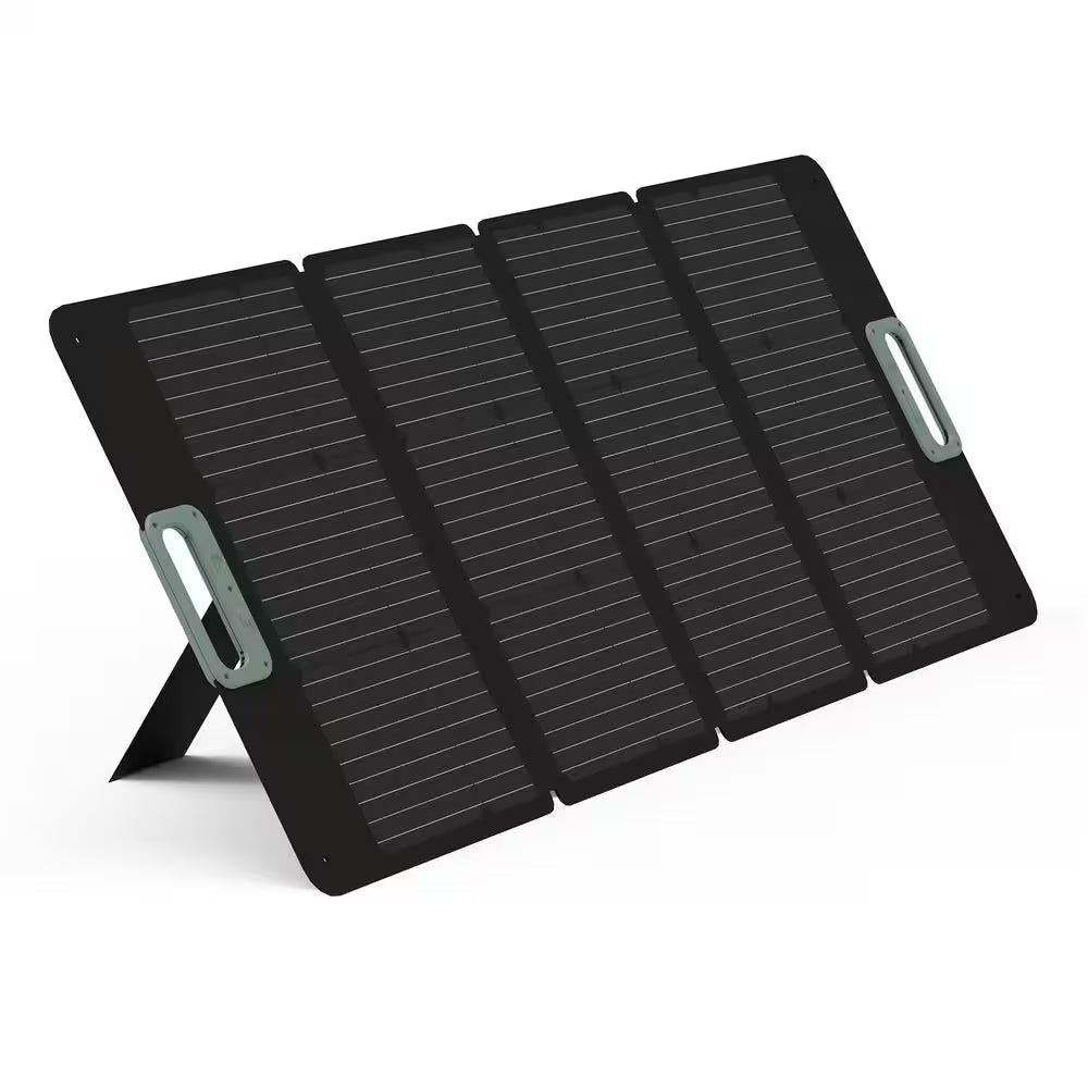 600-Watt Continuous/1200-Watt Peak Power Station plus 100-Watt Portable Solar Panel, Waterproof Camping, Outdoor Living